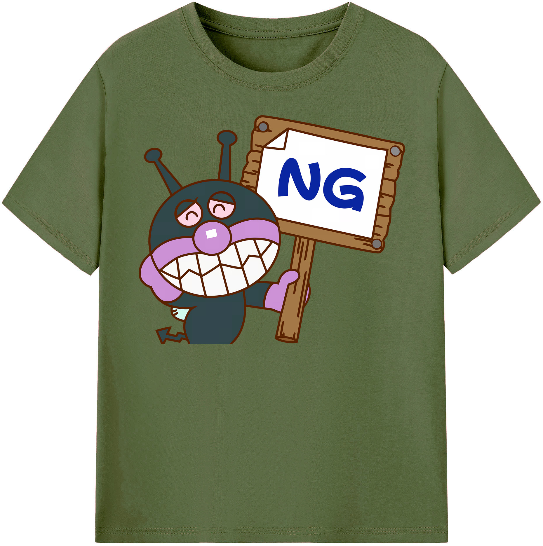 （画像用） アンパンマン Anpanman 綿100％半袖Tシャツ（フロントプリント）